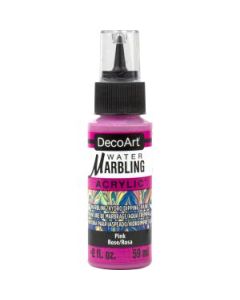 DecoArt Water Marbling Paint - 59 ML (2 Oz) Dropper Bottle - Pink (05)