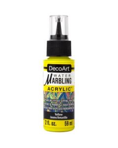 DecoArt Water Marbling Paint - 59 ML (2 Oz) Dropper Bottle - Yellow (08)