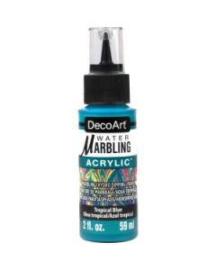 DecoArt Water Marbling Paint - 59 ML (2 Oz) Dropper Bottle - Tropical Blue (13)