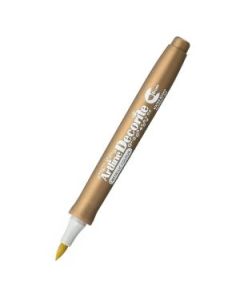 Artline Decorite Metallic Brush Marker - Flexible Brush Tip - Water-based Pigment Ink - Gold