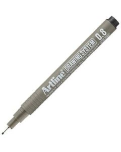 Artline Technical Drawing Pen - Water-Based Pigment Ink - Black - 0.8 MM