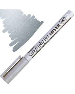 Artline Metallic Calligraphy Pen - Fiber Tip - Silver - 2.5 MM