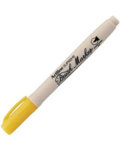 Artline Supreme Water-based Brush Marker - Flexible Brush Tip - Yellow