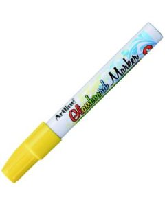 Artline EPG-4 Glassboard Marker - Bullet Tip - Water-based Pigment Ink - Fluro. Yellow - 2 MM