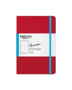 Endless Recorder - Crimson Sky (Red) - Regalia Paper - 80 GSM Blank A5 (8.3 x 5.6") Notebook of 192 Pages