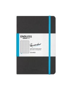 Endless Recorder - Infinite Space (Black) - Regalia Paper - 80 GSM Squared A5 (8.3 x 5.6") Notebook of 192 Pages