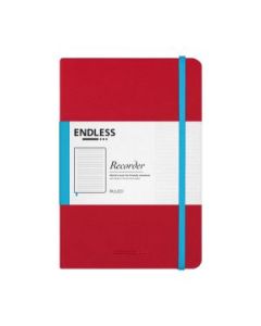 Endless Recorder - Crimson Sky (Red) - Tomoe River Paper - 68 GSM Ruled A5 (8.3 x 5.6") Notebook of 192 Pages