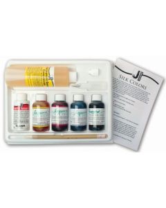 Jacquard - Silk Colours - Kit of 4 Colours With Permanent Dyeset Concentrate + Gutta Resist Clear