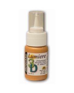 Jacquard Lumiere 3D Dimensional Metallic Fabric Colour - 1 Oz (29.57 ML) Jar - Warm Gold (204)