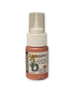 Jacquard Lumiere 3D Dimensional Metallic Fabric Colour - 1 Oz (29.57 ML) Jar - Bright Copper (210)