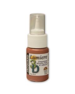 Jacquard Lumiere 3D Dimensional Metallic Fabric Colour - 1 Oz (29.57 ML) Jar - Copper (211)