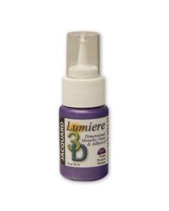 Jacquard Lumiere 3D Dimensional Metallic Fabric Colour - 1 Oz (29.57 ML) Jar - Purple (217)