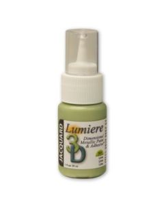 Jacquard Lumiere 3D Dimensional Metallic Fabric Colour - 1 Oz (29.57 ML) Jar - Lime (221)