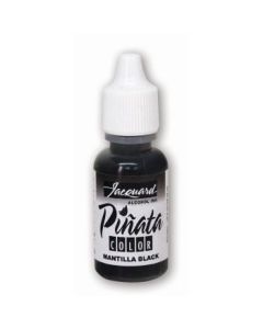 Jacquard Acid-Free Alcohol Inks - Pinata Colour - 14.79 ML (1/2 Oz) Bottle - Mantilla Black (031)