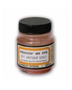 Jacquard Fabric Colours - Procion MX - Fiber Reactive Cold Water Dyes - 18.71 GM (2/3 Oz) Bottle - Antique Gold (011)