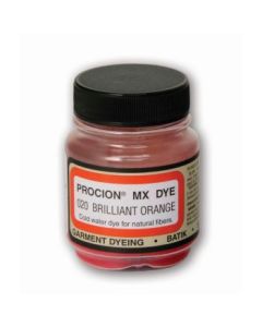 Jacquard Fabric Colours - Procion MX - Fiber Reactive Cold Water Dyes - 18.71 GM (2/3 Oz) Bottle - Brilliant Orange (020)