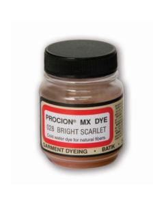 Jacquard Fabric Colours - Procion MX - Fiber Reactive Cold Water Dyes - 18.71 GM (2/3 Oz) Bottle - Bright Scarlet (028)