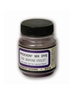 Jacquard Fabric Colours - Procion MX - Fiber Reactive Cold Water Dyes - 18.71 GM (2/3 Oz) Bottle - Marine Violet (058)