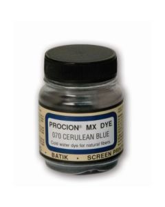 Jacquard Fabric Colours - Procion MX - Fiber Reactive Cold Water Dyes - 18.71 GM (2/3 Oz) Bottle - Cerulean Blue (070)