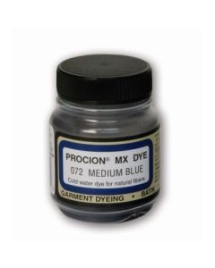 Jacquard Fabric Colours - Procion MX - Fiber Reactive Cold Water Dyes - 18.71 GM (2/3 Oz) Bottle - Medium Blue (072)