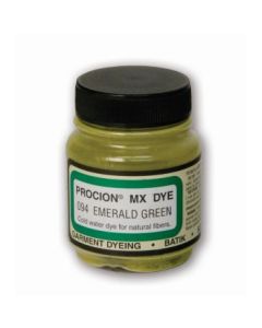 Jacquard Fabric Colours - Procion MX - Fiber Reactive Cold Water Dyes - 18.71 GM (2/3 Oz) Bottle - Emerald Green (094)