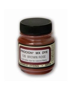 Jacquard Fabric Colours - Procion MX - Fiber Reactive Cold Water Dyes - 18.71 GM (2/3 Oz) Bottle - Brown Rose (126)