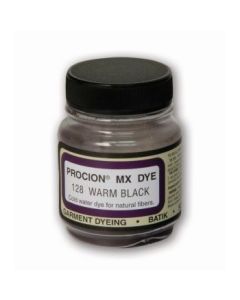 Jacquard Fabric Colours - Procion MX - Fiber Reactive Cold Water Dyes - 18.71 GM (2/3 Oz) Bottle - Warm Black (128)