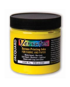 Jacquard Versatex Screen Printing Ink - 4 Oz (118.29 ML) Jar - Fluorescent Yellow (338)