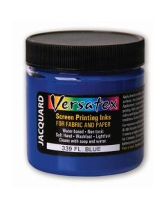 Jacquard Versatex Screen Printing Ink - 4 Oz (118.29 ML) Jar - Fluorescent Blue (339)