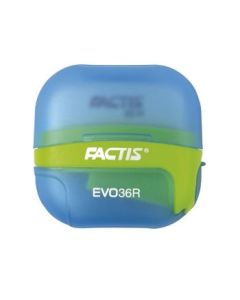 Factis Pencil Sharpener + Eraser - EVO36R - Blue