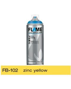 Flame Blue Low Pressure Acrylic Spray Paint 400 ML - Zink Yellow