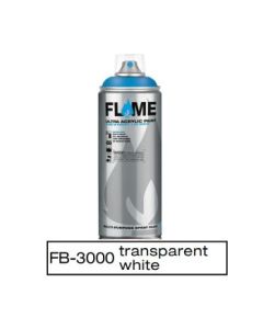 Flame Blue Low Pressure Acrylic Spray Paint 400 ML - Transparent White