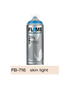 Flame Blue Low Pressure Acrylic Spray Paint 400 ML - Skin Light