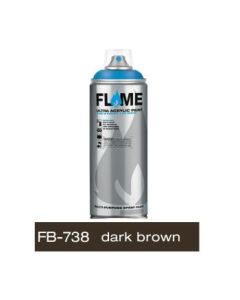 Flame Blue Low Pressure Acrylic Spray Paint 400 ML - Dark Brown