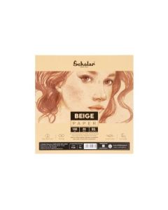 Scholar Artists' Toned Paper Flesh - Square (19.5 cm x 19.5 cm or 7.68 in x 7.68 in) Beige Smooth 160 GSM, Poly Pack of 20 Sheets