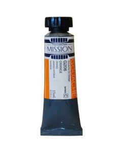 Mijello Mission Titanium Class Gouache for Design - Orange (206) - 15 ML