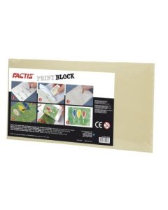 Factis Print Engraving / Carving Block - Beige - Large (14 cm x 25 cm)