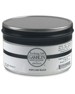 Gamblin Etching / Intaglio Ink - Portland Black Jar of 1 LB / 453 ML