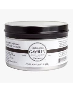 Gamblin Etching / Intaglio Ink - Stiff Portland Black Jar of 1 LB / 453 ML