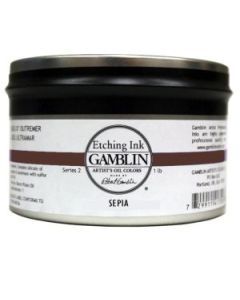 Gamblin Etching / Intaglio Ink - Sepia Jar of 1 LB / 453 ML