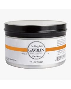 Gamblin Etching / Intaglio Ink - Yellow Ochre Jar of 1 LB / 453 ML