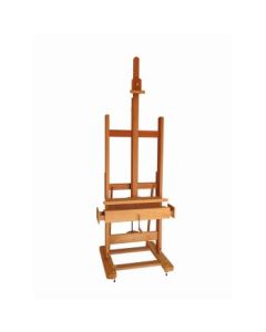 MABEF Beech Wood Studio Easel - H Frame - with Crank for Elevation & Inclination