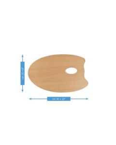 MABEF Oval Wooden Palette - 20 x 30 cm