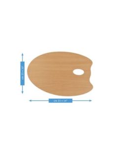 MABEF Oval Wooden Palette - 25 x 35 cm