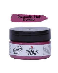 iCraft Metallic Chalk Paint Romantic Pink - Jar of 50 ML