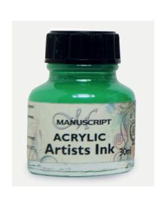 Manuscript Artists Acrylic Dip Pen Ink 30 ML - Emerald Green