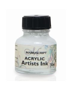 Manuscript Artists Acrylic Dip Pen Ink 30 ML - White