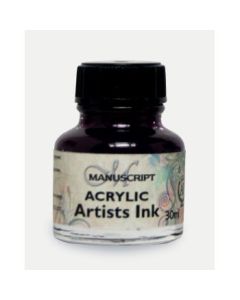 Manuscript Artists Acrylic Dip Pen Ink 30 ML - Purple Lake