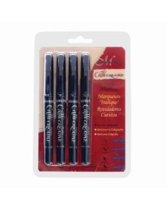 Manuscript - CalliCreative Black Italic Marker - Pack of 4