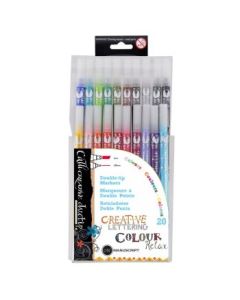 Manuscript - Callicreative DUO Tips Markers For Hand-Lettering - 20 Assorted Colours